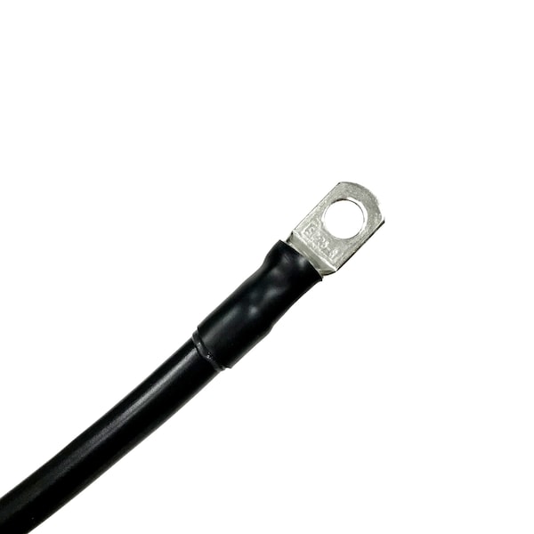 Marine Battery Cable, 4 AWG Gauge, Tinned Copper w/ Black PVC, 180" Length, 3/8" Lugs